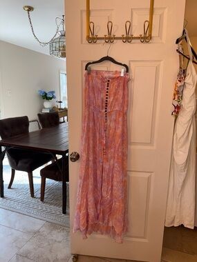 REVOLVE Pink Orange Tie-Dye Maxi Dress